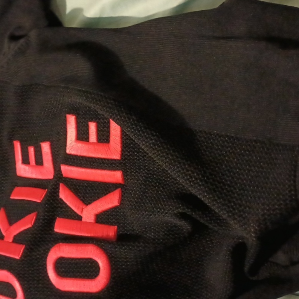 Jaspal Size Small Black/Red OKIE DOKIE Fine Gauge Open Knit Raglan Sleeve - Picture 8 of 11